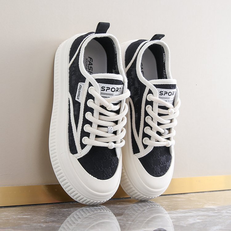 Ddmysports Lace Thick Soled Biscuit For Women In Spring And Summer Lightweight Single Mesh Breathable White Shoes Casual Board OUTDOOR