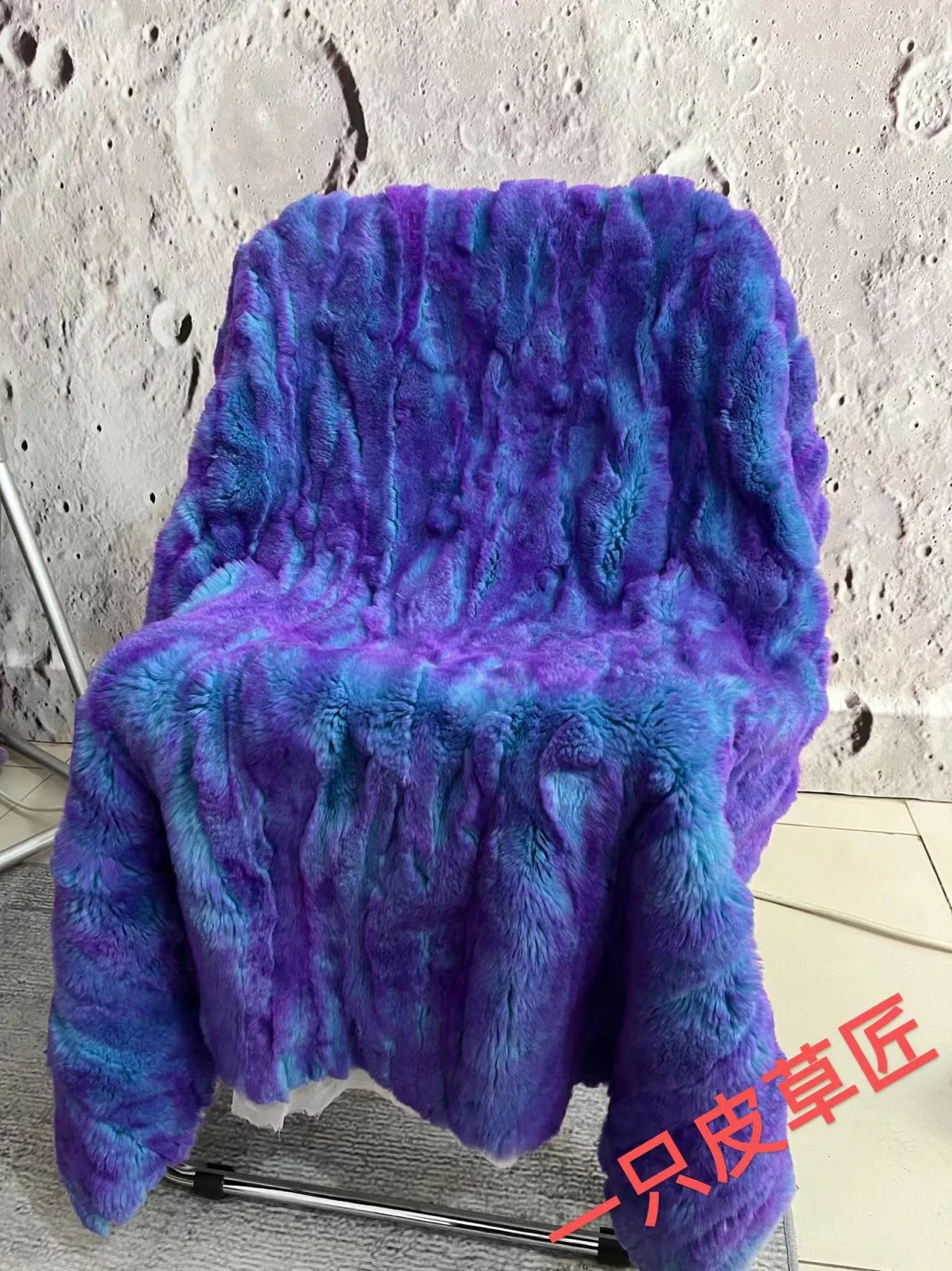 Natural Rex rabbit fur plate genuine fur blanket large size DIY clothes sofa cushion mattress bag parka lining 240820