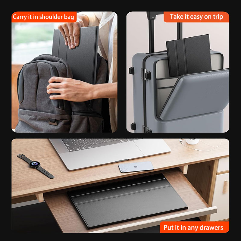 15.6-inch portable monitor 1080P FHD Laptop monitor Type-C HDM Computer Monitor HDR eye protection exterior screen with smart case for PC Mac Xbox PS5