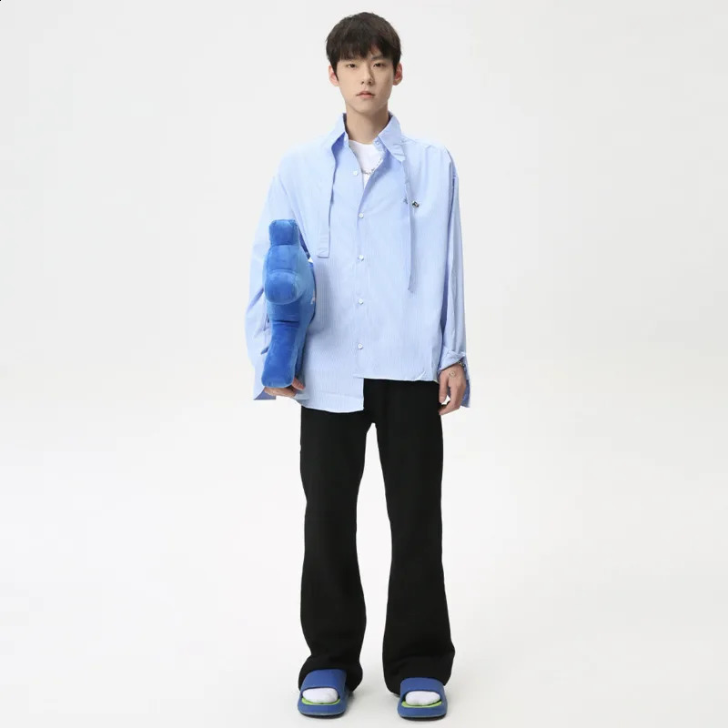 NOYMEI solid color clean fit slim boot-cut jean all-match autumn denim pants casual trendy american style WA4579 240821