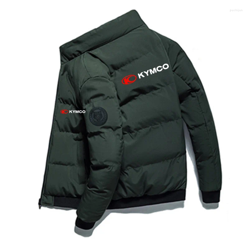 Men's Jackets Winter KYMCO Parkas Jacket Korean Fashion Stand Collar Thick Warm Puffer Casual Windbreaker Thermal Padded Coat