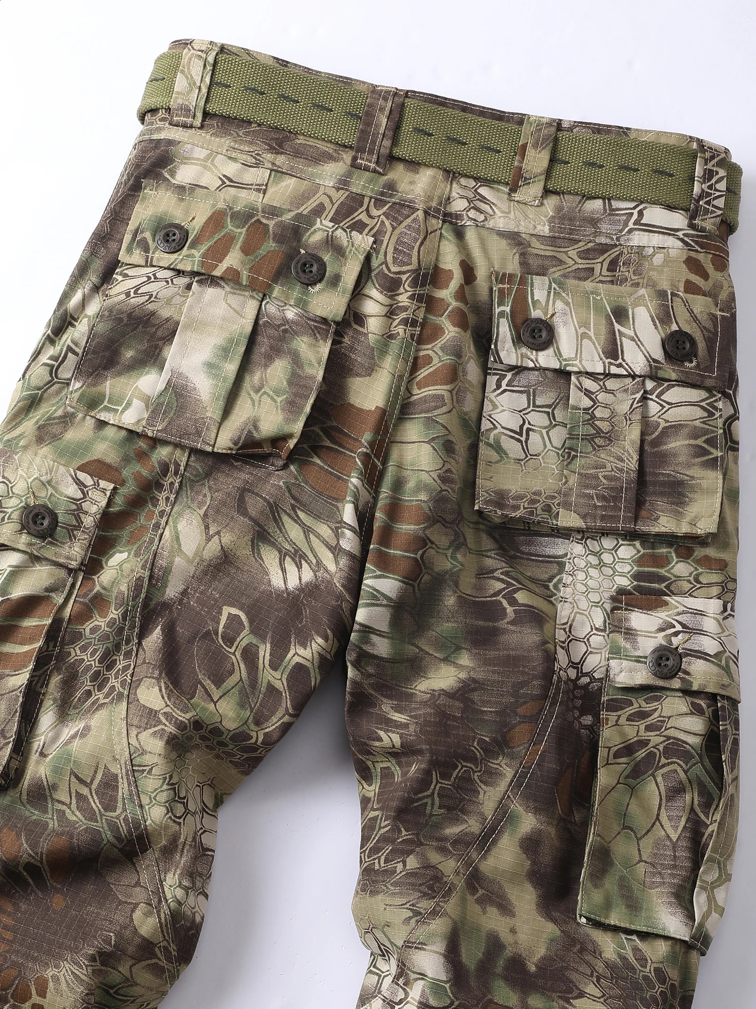 AKARMY mens casual cargo pants military camouflage combat with 8 pockets without belt 240821