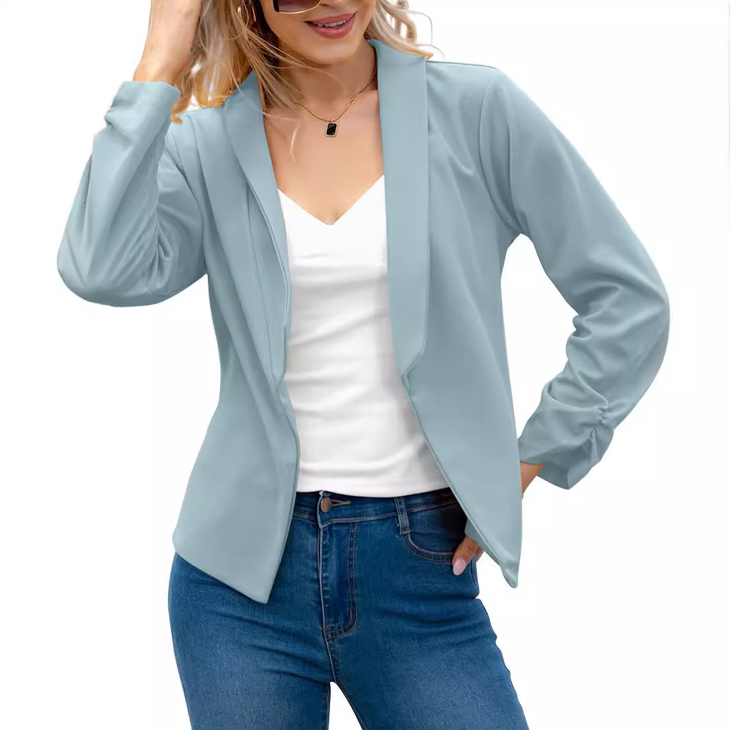 Women's 2024 Autumn Fashion Coat Double layered Flip Collar Small Suit