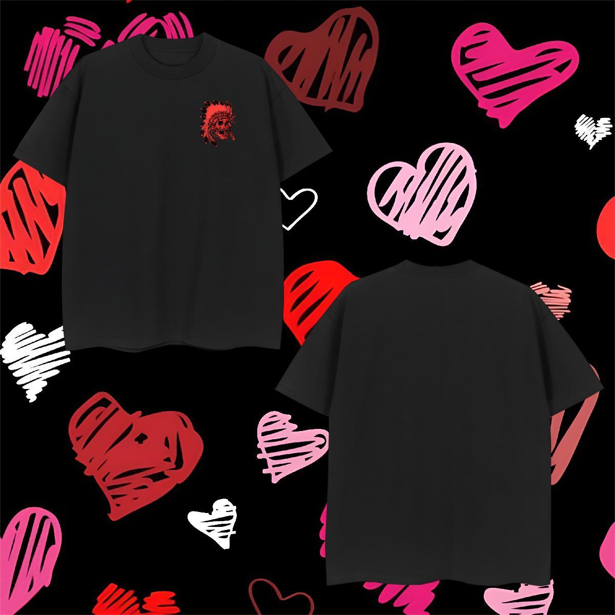 Custom scary Men Clothes T-Shirt 100% Cotton 230g Mens T Shirts Graphic Street Wear Breathable Soft Cool Polos