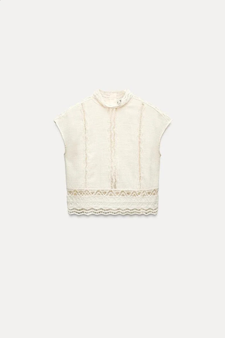 2731/247 womens set cotton crochet top 2731247 crochet skirt 2731/246 two-piece set womens set 240820