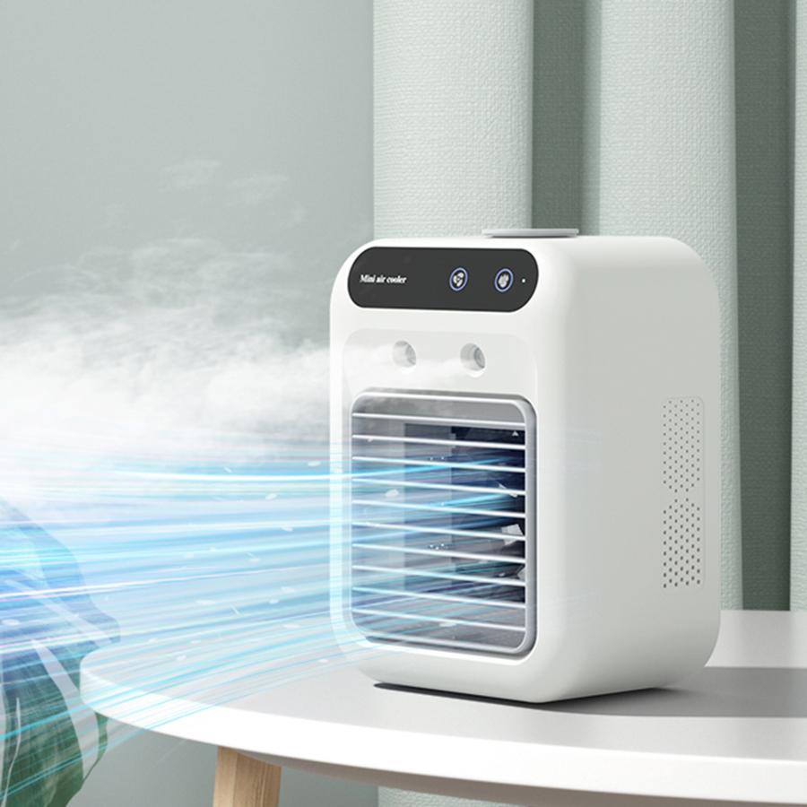 Spray desktop air conditioner fan, two-speed wind mode, 500ml large capacity water tank, spray humidification