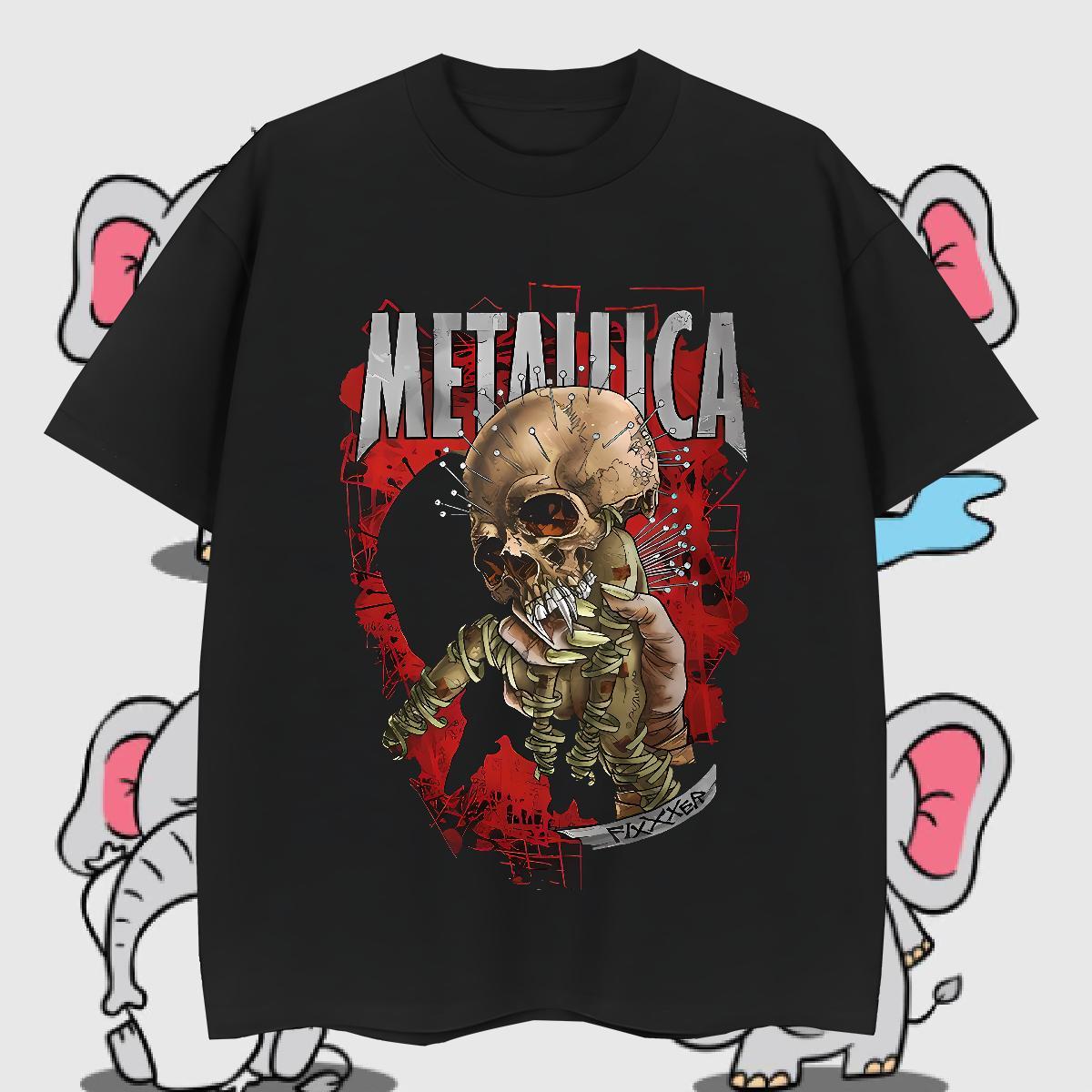 2024 Tshirt for Man Woman 230g Cotton Street Wear skull Breathable Crew Neck T Shirts Men Loose Anime Tshirts