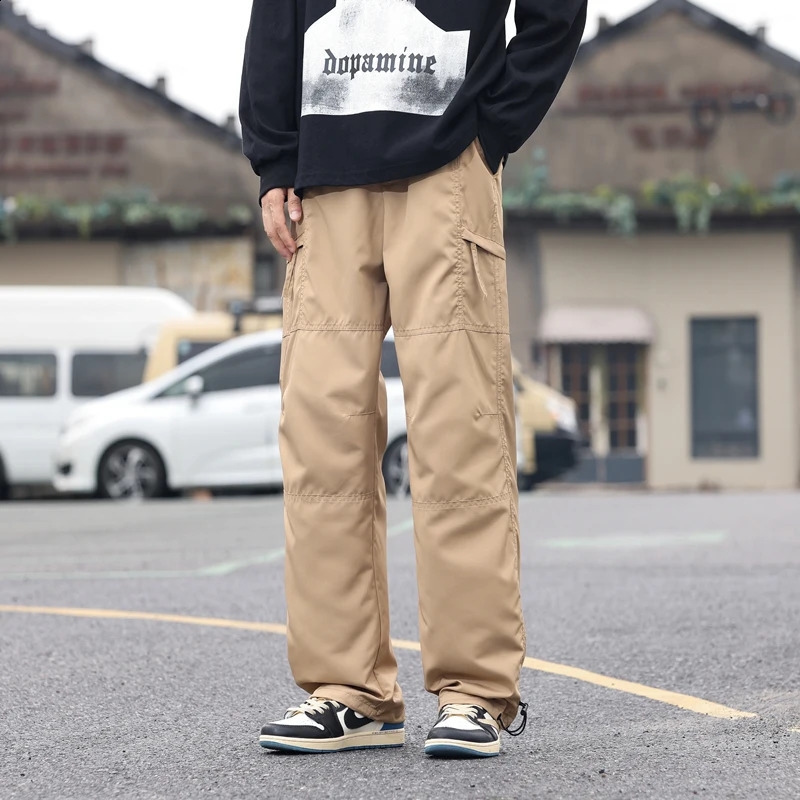 American Mens Mountain Waterproof Sports Work Pants Fashion and Leisure High Street Comfortable Loose Parachute 240821
