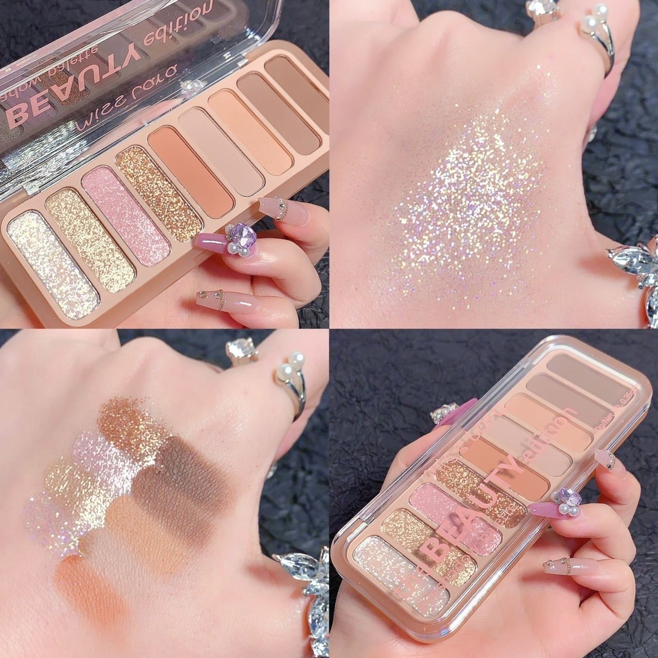 Daily Makeup Essentials from Miss Lara - Nine Eye Shadow Panels Featuring Unique Matte and High-Gloss Combinations