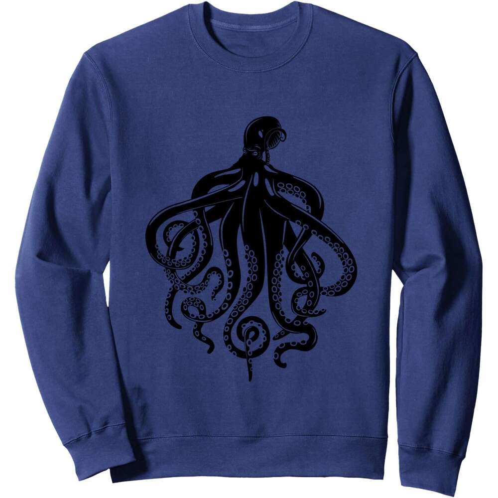 Long Sleeve Shirts for Men sweatshirt Octopus King Sea Animal Ocean ocean Funny Gift Sweatshirt T shirt Tee Streetwear Casual tops clothes