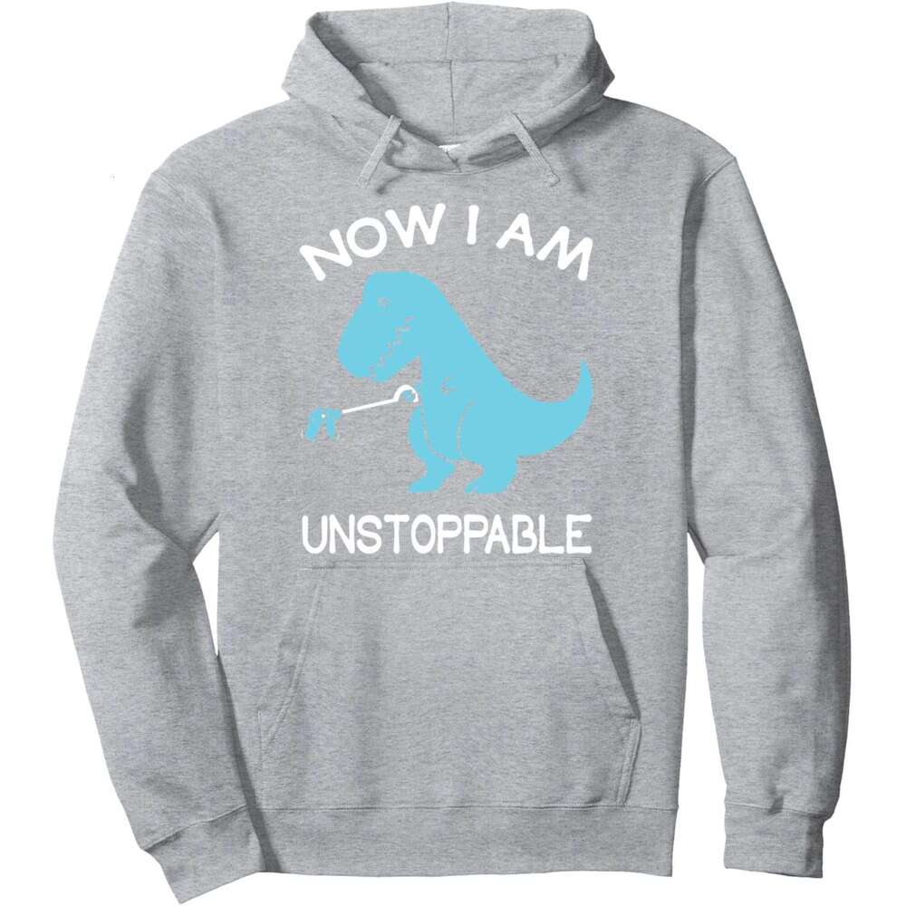 2024 Hoodie for Mens Womens Now Unstoppable - Funny T-Rex Dinosaur Pullover Hoodie Hoodies sweatshirt pullover jacket Long sleeve