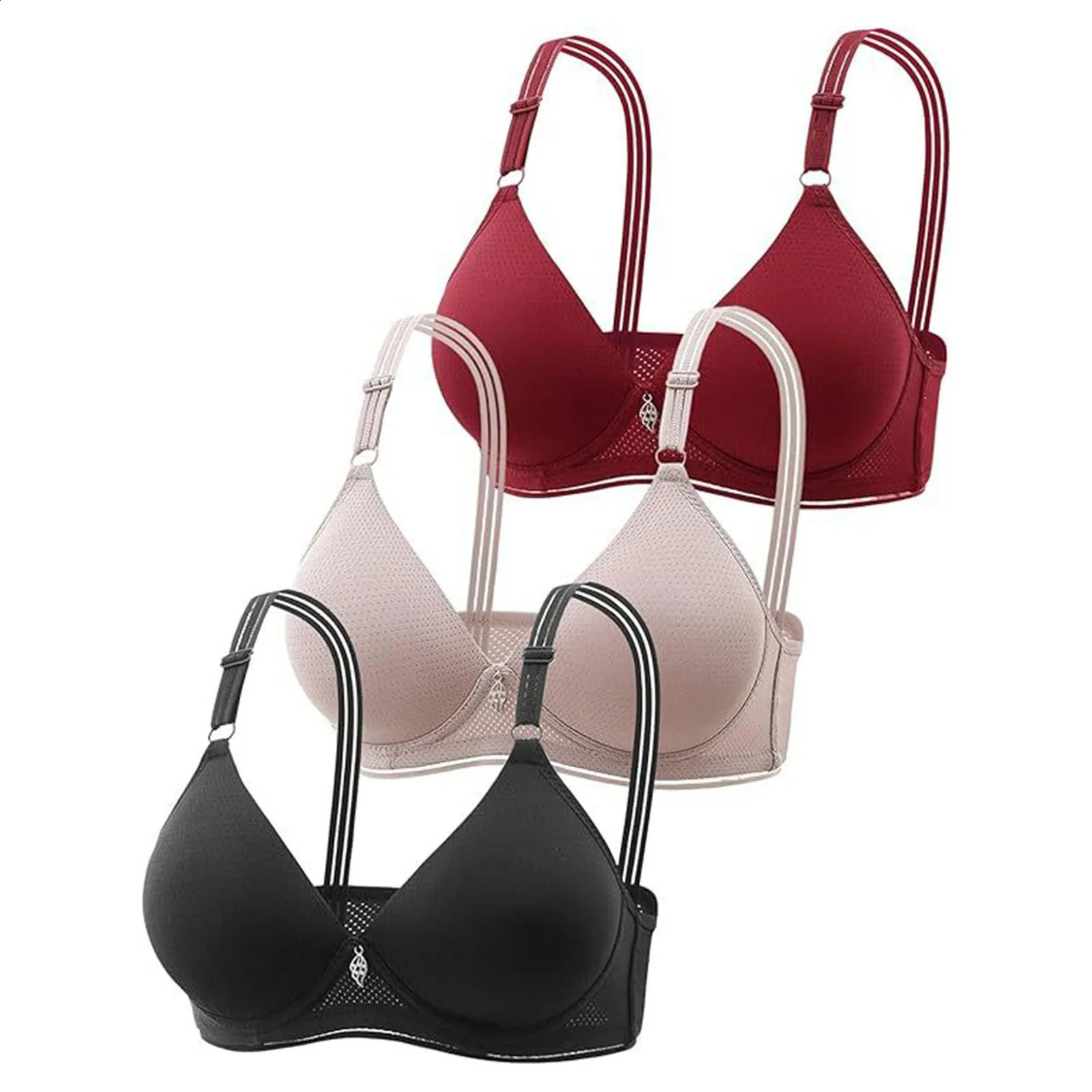 3PC Bras For Women Sexy Push Up Bra Pack Non Removable Padded Sports for 240820