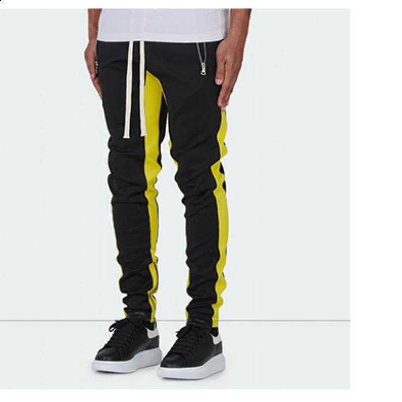 Mens fashion patch fitness sports casual pants gym running training track jogging 240821