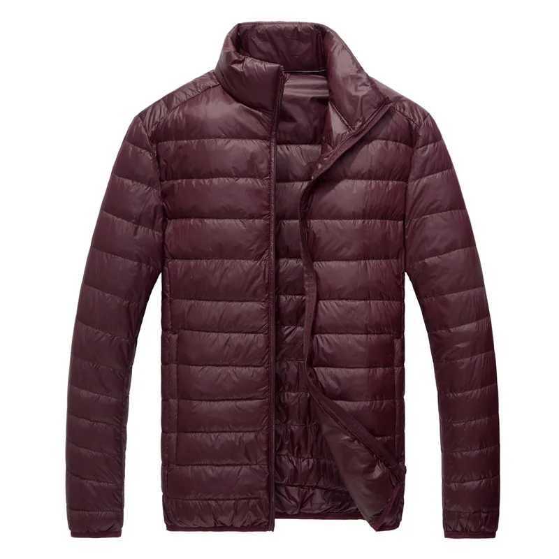Puffer jacket Mens Down Jacket Fashion Super Light White Duck Down Jacket Stand Collar Solid Color Simple Autumn and Winter Coat Mens Jacket M240821