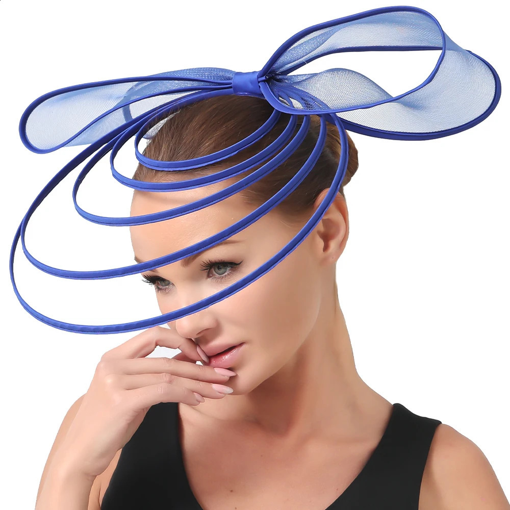 Big Fascinators Hat For Women Weddings Amazing Headwear With Bow For Party Kenducky Royal Asscot Pillbox Cap Hair Clip Bride 240808