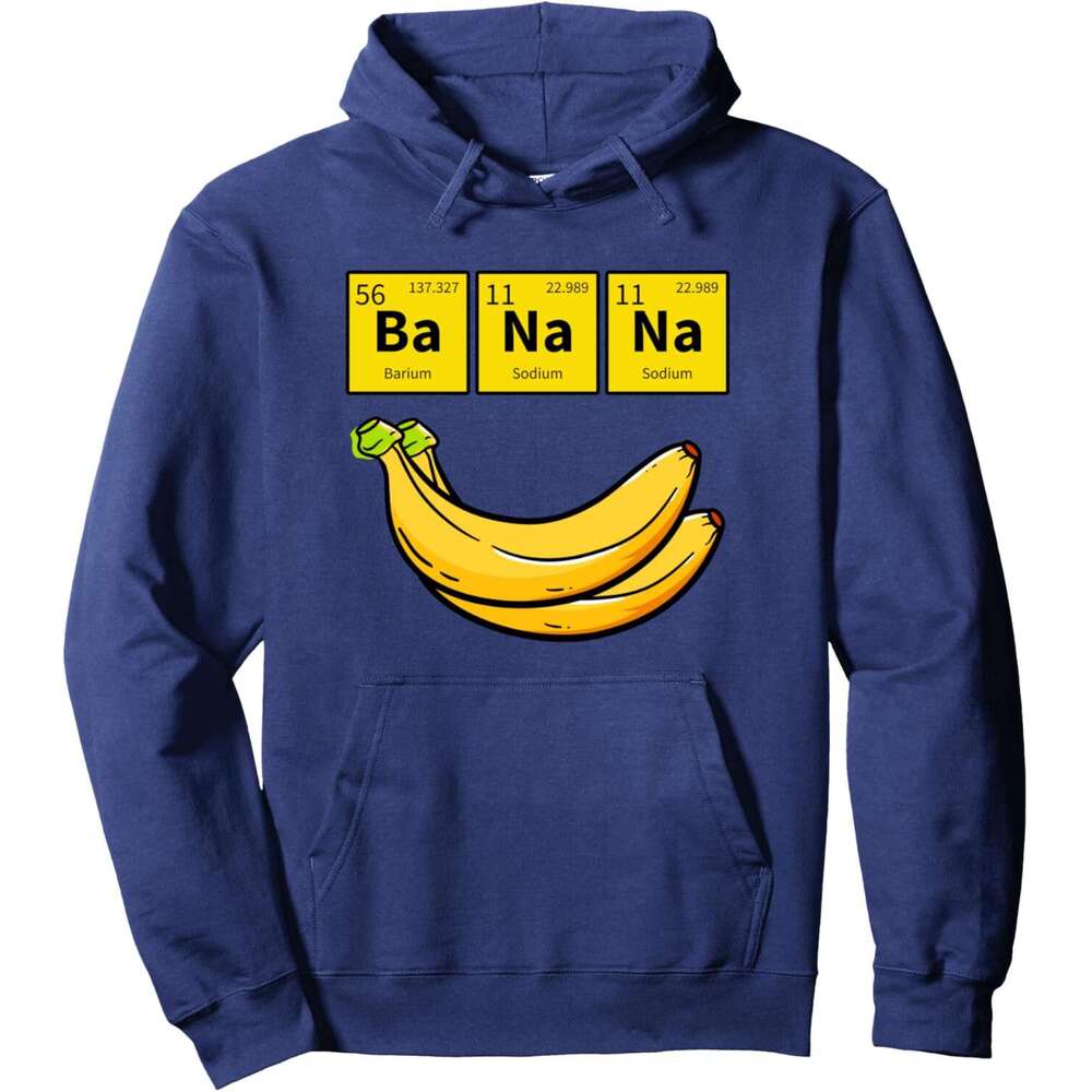 Hoodie for Mens Womens Funny Banana Chemical Periodic Table of Elements Ba Na NA Pullover Hoodie Graphic Hoodies Sweatshirt Pullover Long Sleeve