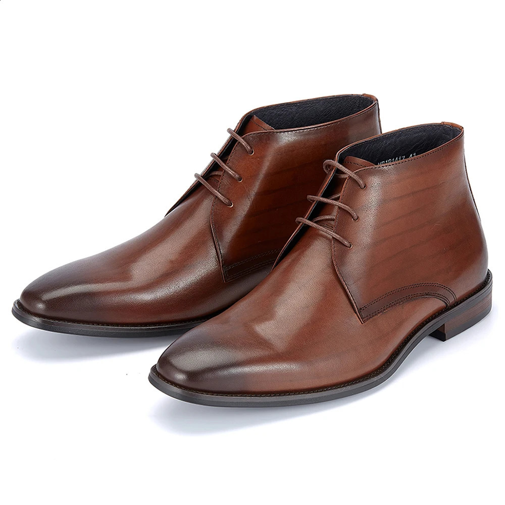Elegant leather mens casual shoes high-quality and comfortable Chelsea boots 240821