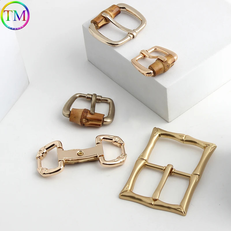 202932MM natural bamboo root metal buckle connector hanger used for bags handbags shoes shoulder straps hardware accessories 240820