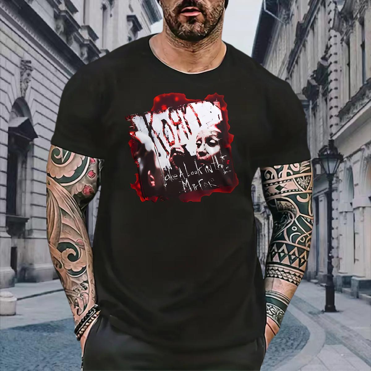 Customized Couples T Shirts 230g Pure Cotton Beach scary O-Neck Short Sleeve T Shirts Men Soft Black Oversized Wear