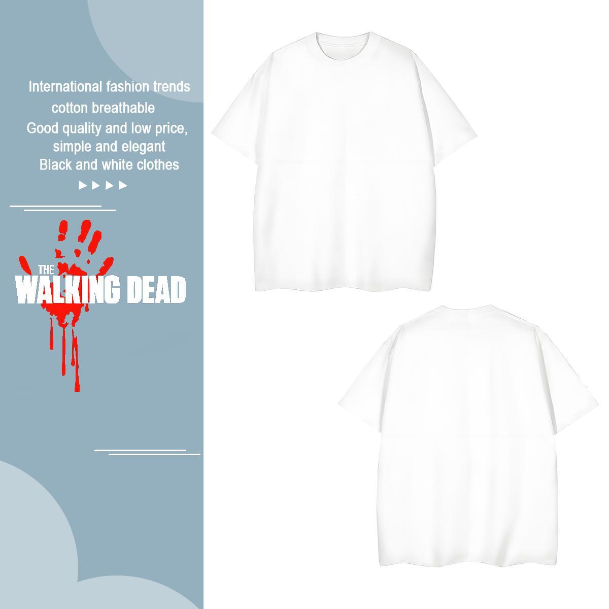 Wholesale scary Tshirts 100% Cotton 230g T-Shirts for Men Custom Cartoon Casual Breathable Short Sleeve High Quality Wear