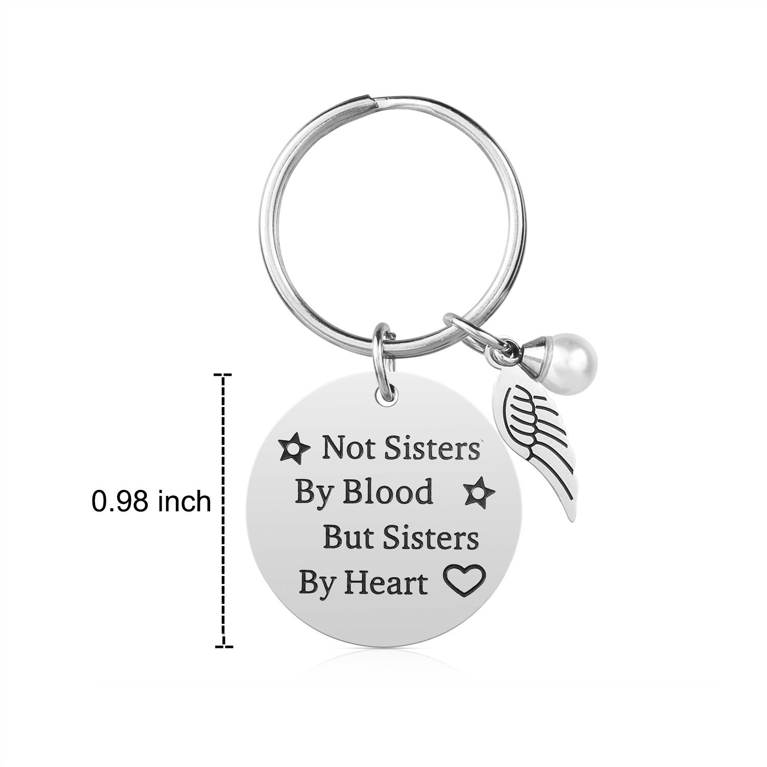 Stainless steel key chain for best friend sisters and best friend birthday friendship gift accessories