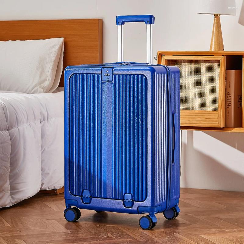 3 Suitcases Three Layer Composite PC Suitcase Carry On Rolg Lage With USB Port Boarding Cabin Cup Phone Holder 20 22 24 26 Inch 4
