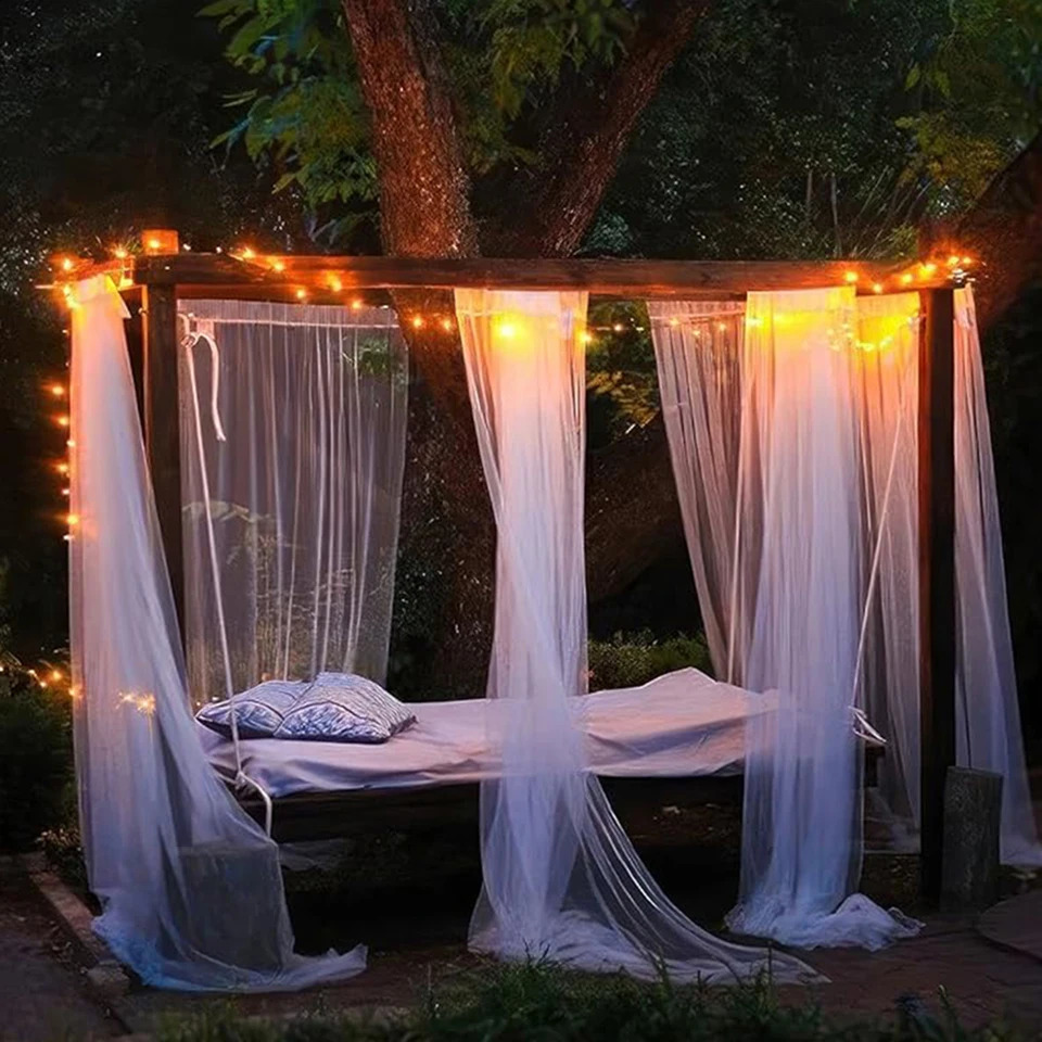 Patio Garden Mosquito Net Adjustable Porch Screen Mesh Outdoor Curtain Lightweight for Gazebo Pool Hut Bug Netting 240820