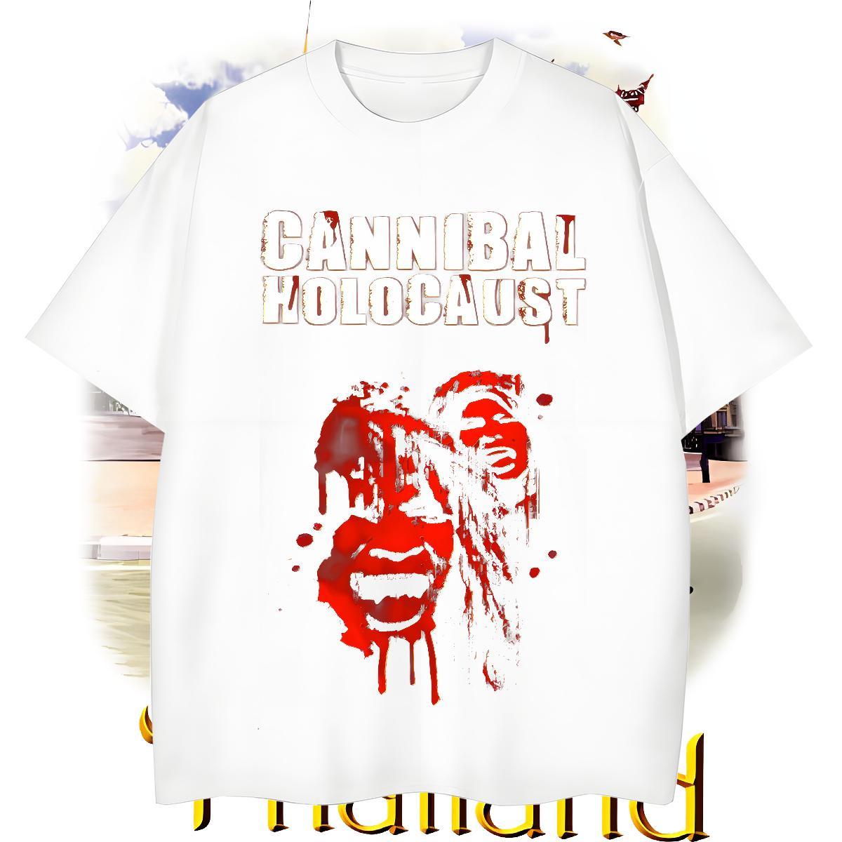 2024 Designer Mens Tshirts 230g Pure Cotton Home Outdoor scary Breathable Crew Neck T Shirt For Man Cool Design Custom Print Plus Size Tops Tees