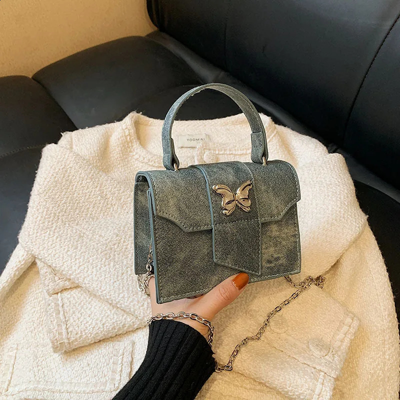 Fashion Ladies Crossbody Bag French Chain Girl Small Square Retro Casual Womens Metallic Decoration PU 240821