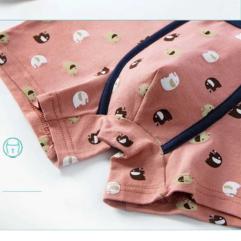 2Pcs/Lot Boys Underwear Boxer Elephant Dinosaur Design Kids Cotton Briefs Childrens Panties Soft Shorts 2-14Y Y240821