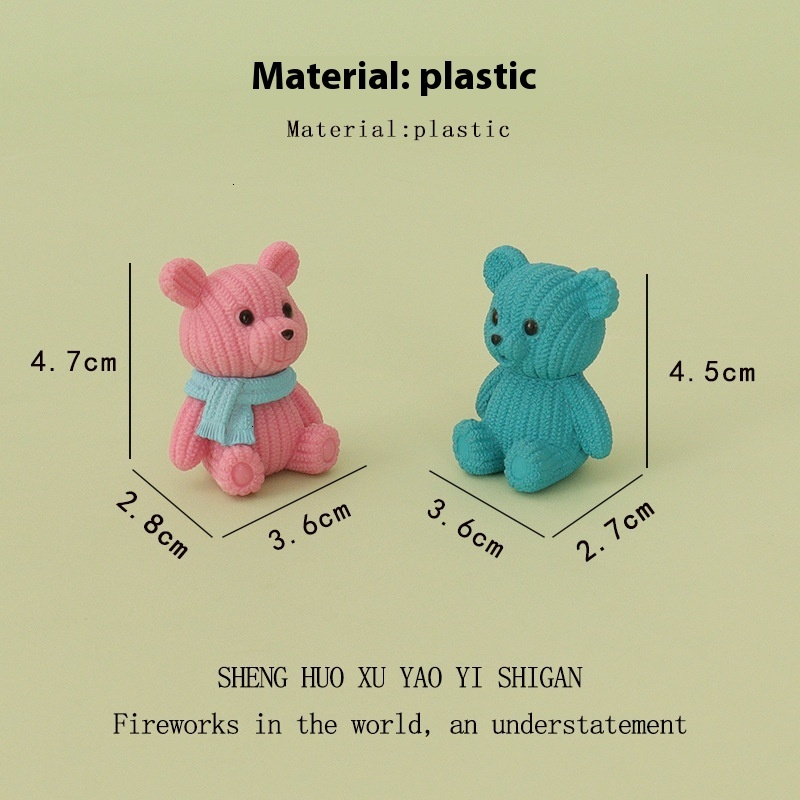 Stylish Mini Cartoon Cute Teddy Bears for Center Consoles and Home Interior Design