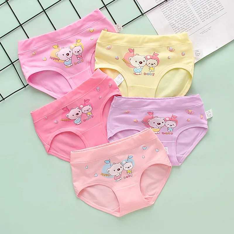 Girls Underwear Kids Panties Shorts Cartoon Cat Pattern Lot for Girls 4-12 Toddler Boxer Briefs Youth Cotton Briefs Y240821