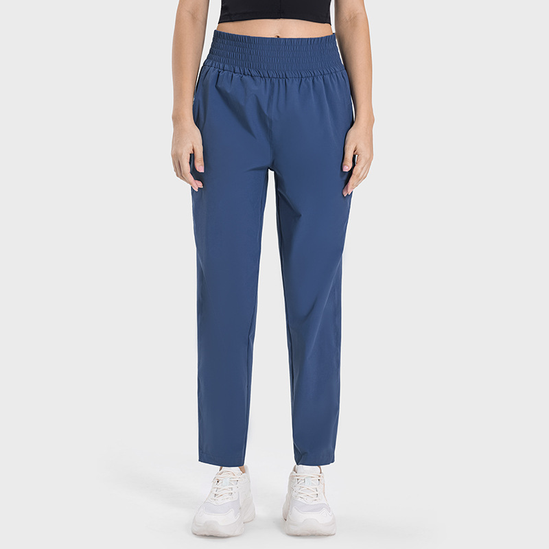 LLL073 Womens Ninth Pants Jogger Yoga Pants Jogging Sport Gym Running Casual Long Pant Elastic For Autumn and Winter