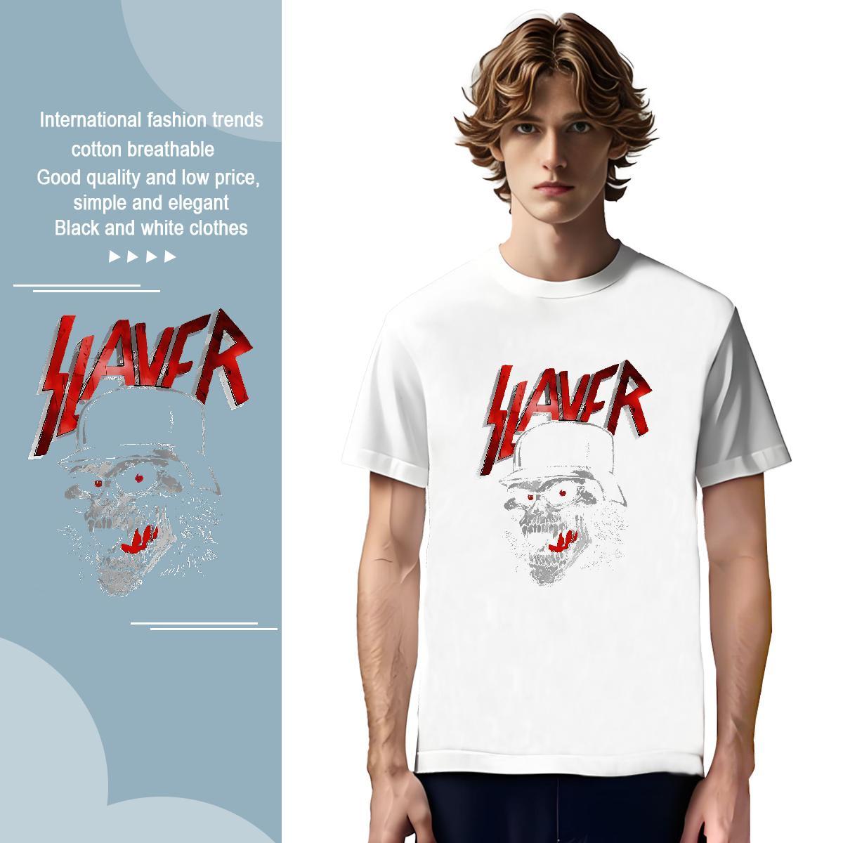 Customized scary Mens Tshirts 230g 100% Cotton T Shirts Men Graphic Sports Casual Breathable Crew Neck Wholesale Tee Shirt