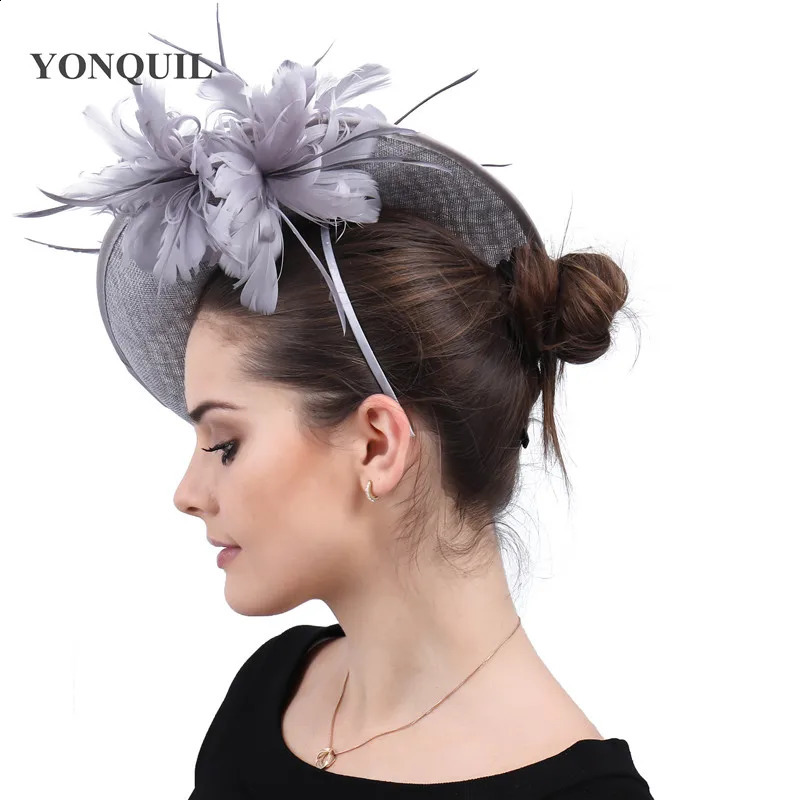 Vintage Chic Party Fascinators Hat Elegant Womens Ladies Vintage Headpiece Hair Pins For Formal Occasion Church Chic Fedora Caps 240808