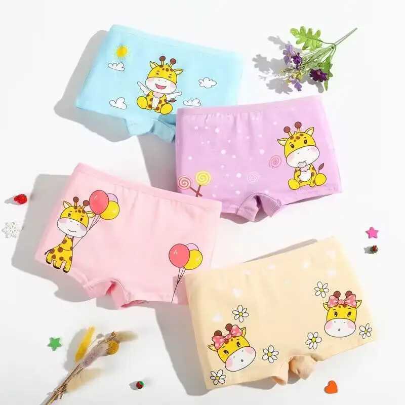 10 Pieces Childrens Girls Panties Cotton Cartoon Child Underwear for Girls Kids Boxer Panties 2-10Years Y240821