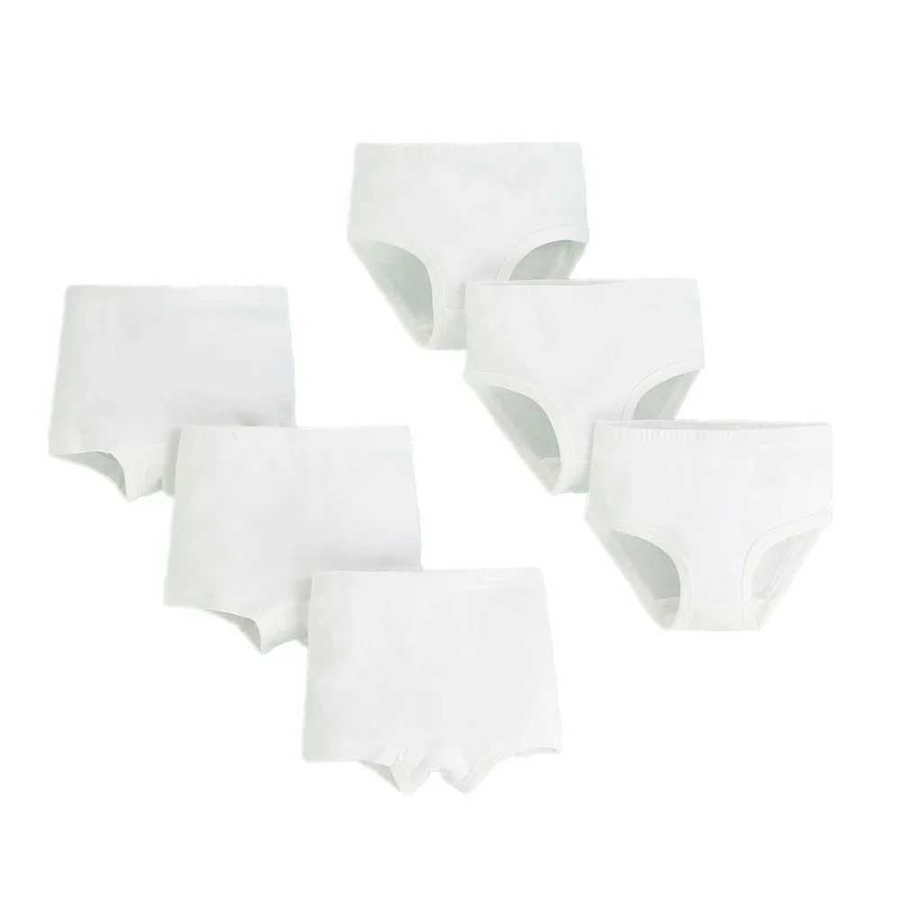 3Pcs/Lot Children Underwear Solid Color White Shorts Cotton Big Boy Boxer Panties Boys Underwear Briefs Toddler Underpants Y240821