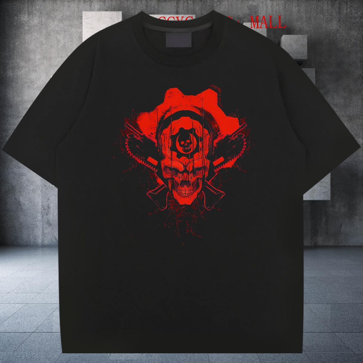 Designer Fashion Tshirts 230g Cotton Casual Daily Wear scary Breathable T-Shirts Loose Plus Size Custom Tops Shirt