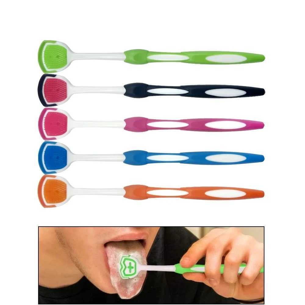 50Pcs Silicone Tongue Scraper Brush Reusable Tongue Cleaners Adult Kids Portable Tongue Cleaning Tools Fresh Breath Oral Hygiene Y240821