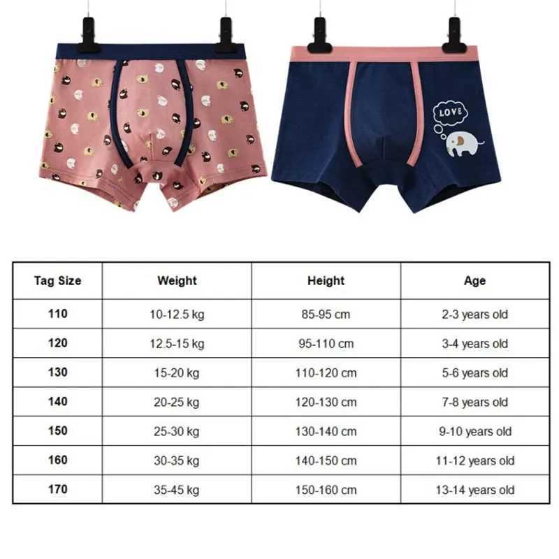 4Pcs/Lot Boys Boxer Childrens Underwear Stripped Navy Blue Cato Underpants BoysClothing Y240821