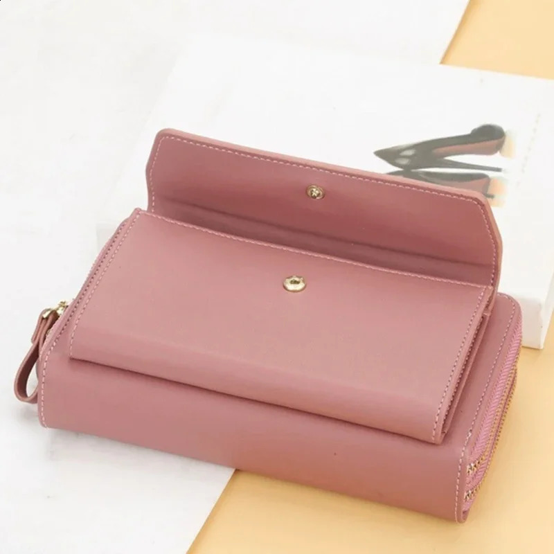 Wallet Many Departments Clutch Female Long Large Card Purse Ladies Handbag Zipper Bags 240821