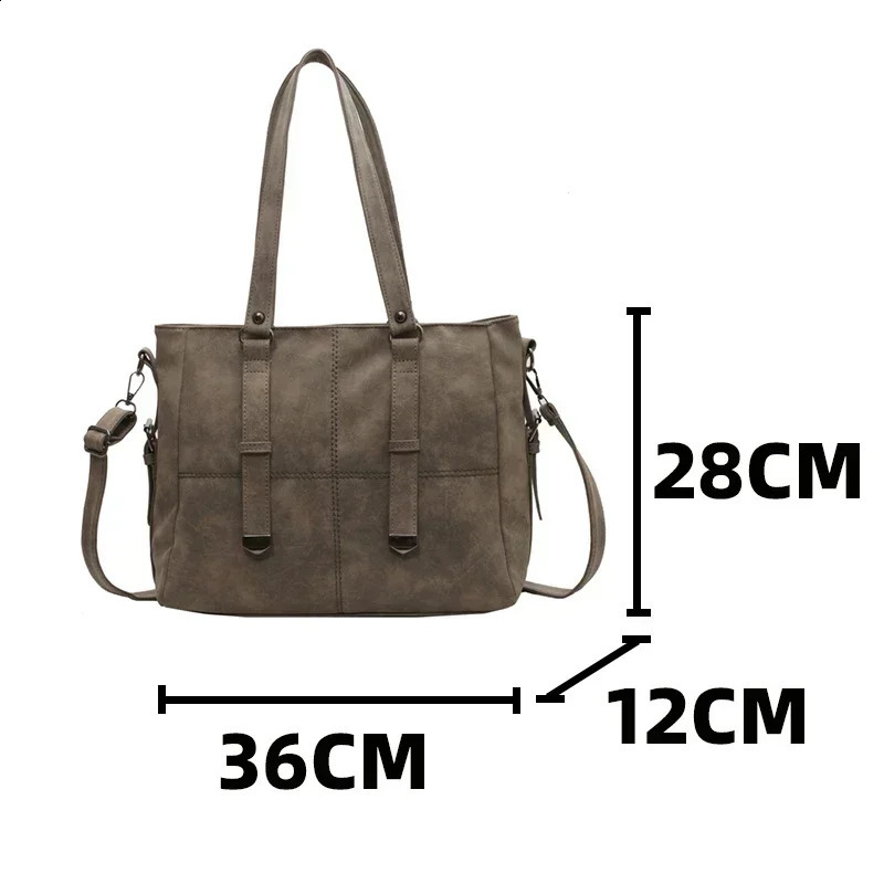 Ladies Nubuck Leather Handbag Serviceable Suede Womens Quilted Large Tote Shoulder Bag Female Khaki Crossbody Bags Sac 240820