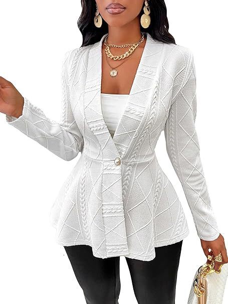 Jacquard 2024 new texture single button green fruit collar jacket, long sleeved sweatshirt