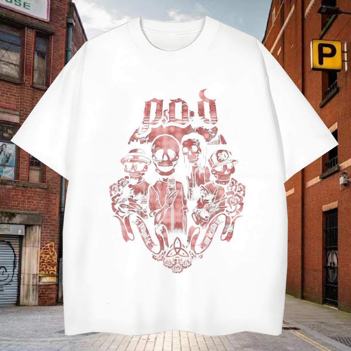 Fashion Designer Men Tees 100% Cotton 230g Daily Outfit skull Breathable Crew Neck Men T Shirts Unisex Graphic Clothings