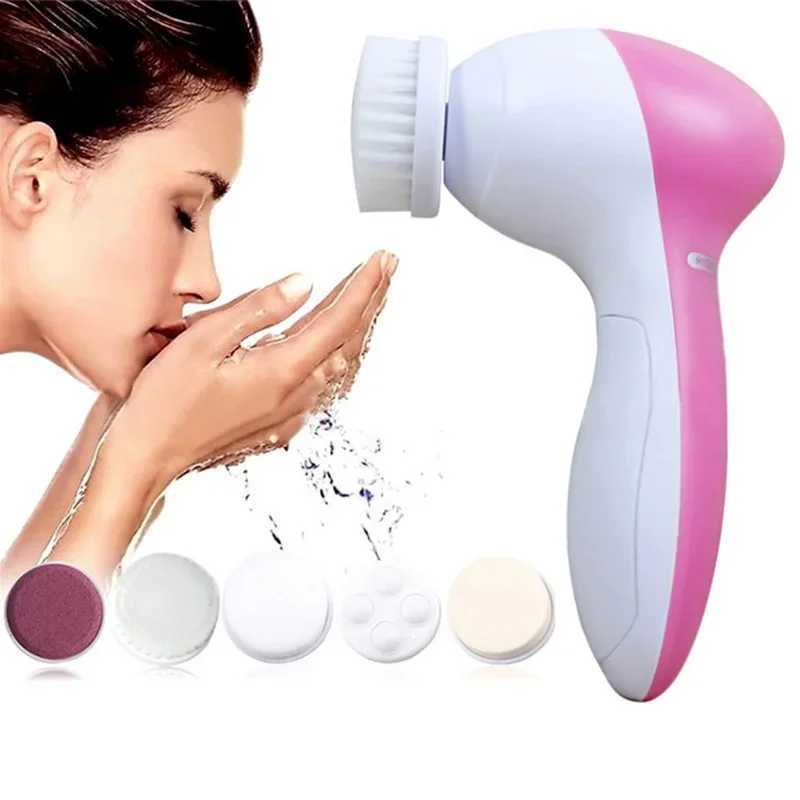 Waterproof Facial Spa System Facial Cleansing Brush Rechargeable Facial Cleansing Spinning Brush Set Y240821