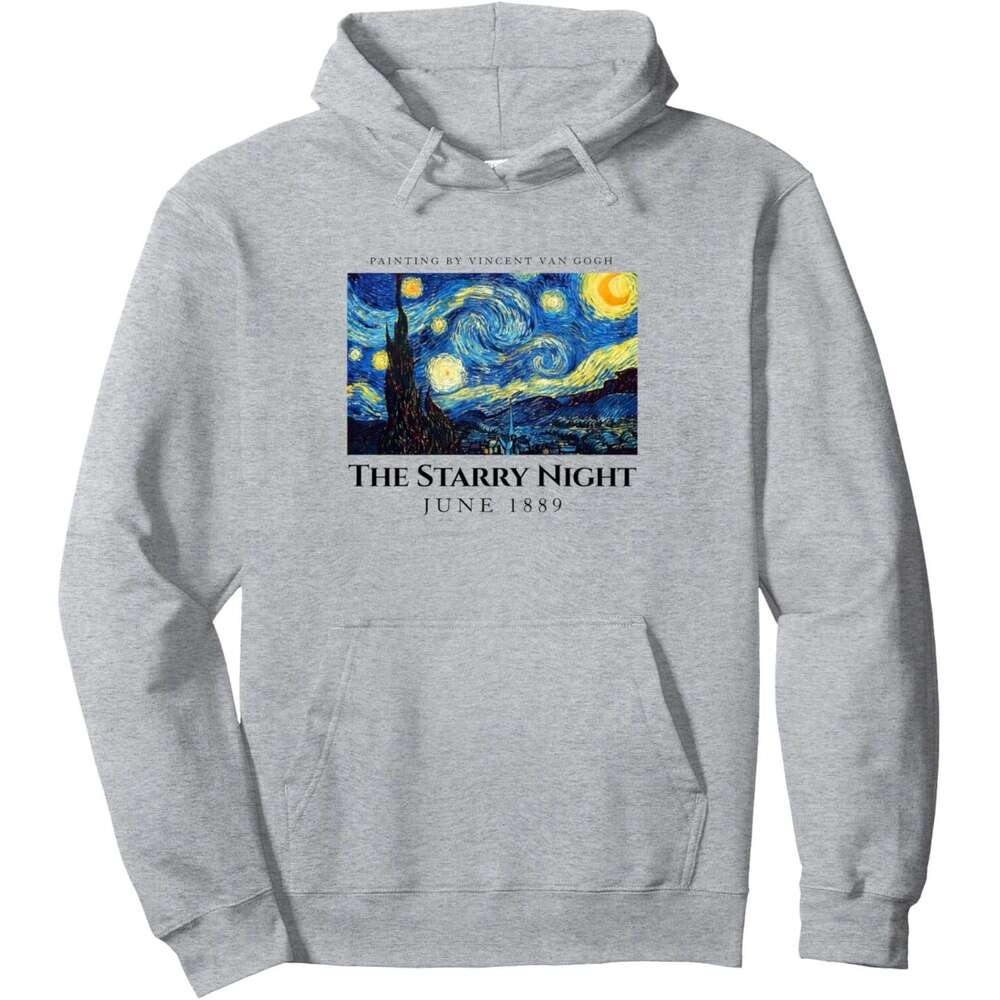 Hoodie for Mens Womens The Starry Night Tee Shirts Cool nt Van Gogh Painter Pullover Hoodie Graphic Hoodies Sweatshirt Pullover Long Sleeve