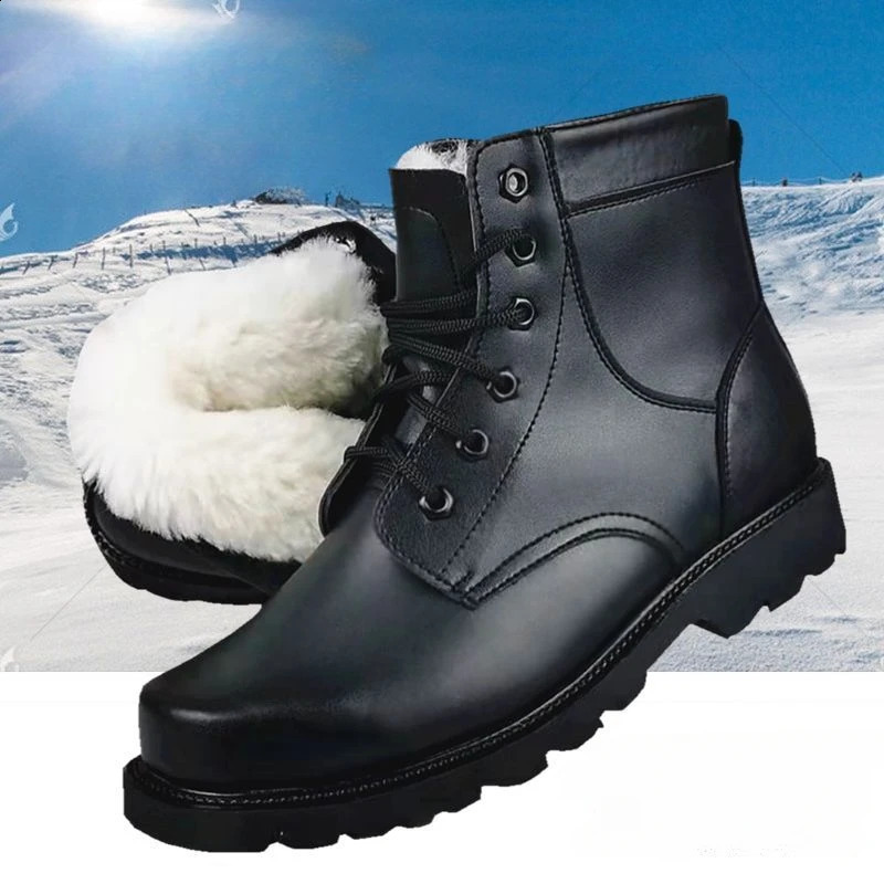 lace up classic leather warm boots mens Chelsea boots winter casual shoes comfortable ankle mens TY23 240821