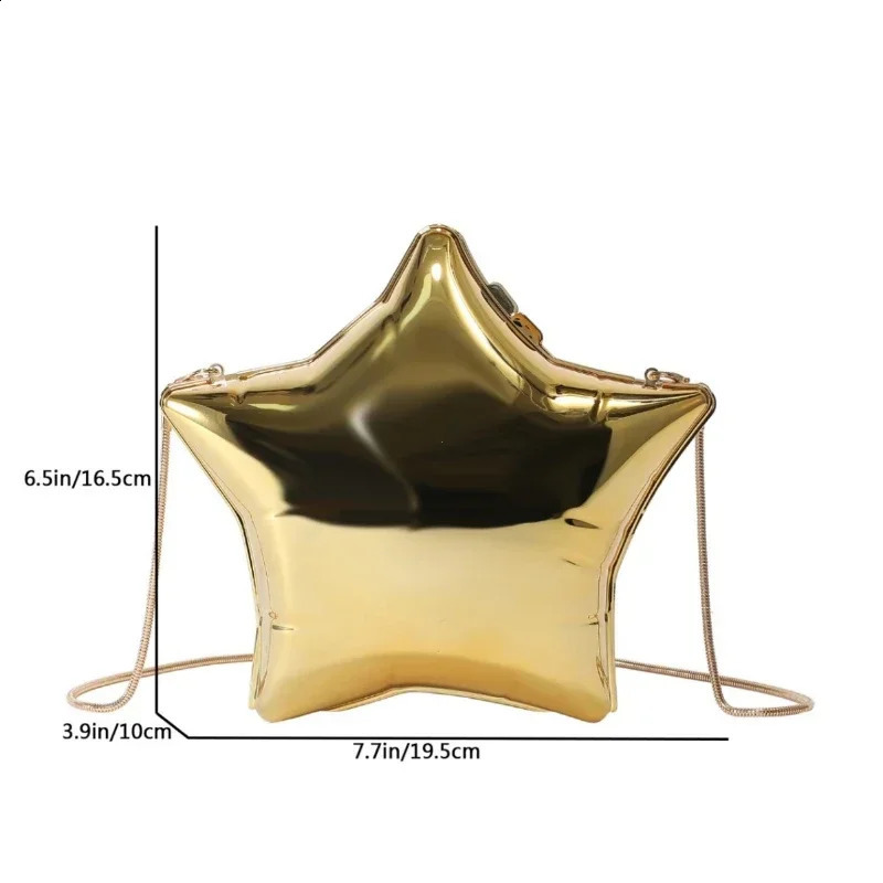 Acrylic Bright Five Pointed Star Zero Wallet 2024 Sweet Cool Spicy Girl Lipstick Party Mini Bag Banquet Niche Candy Colored Bags 240820ZYl