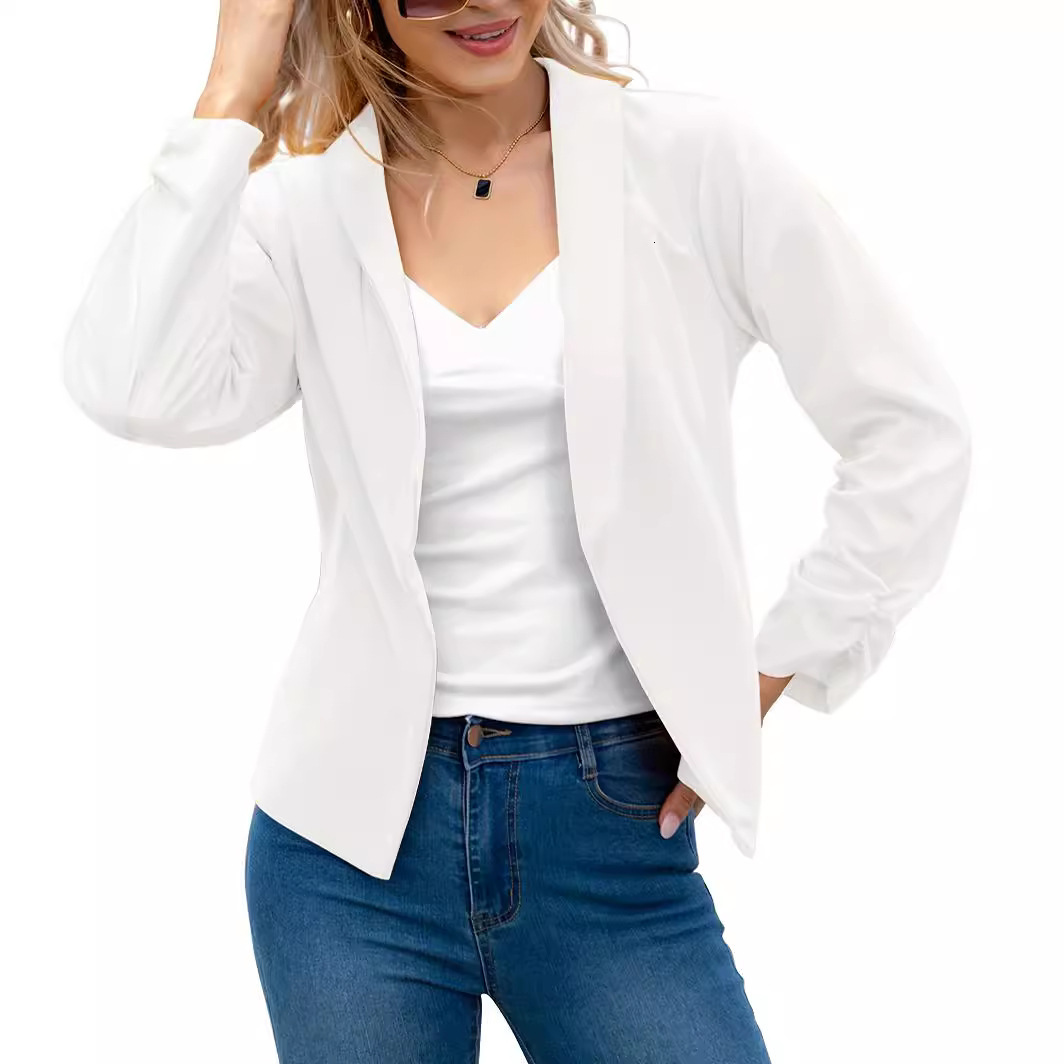 Women's 2024 Autumn Fashion Coat Double layered Flip Collar Small Suit