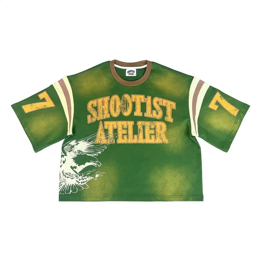 Gothic Tie-dye Print Vintage Old Aesthetic Fashion T-shirts American Summer Casual Hip-hop Short Sleeve Y2K Streetwear 240821